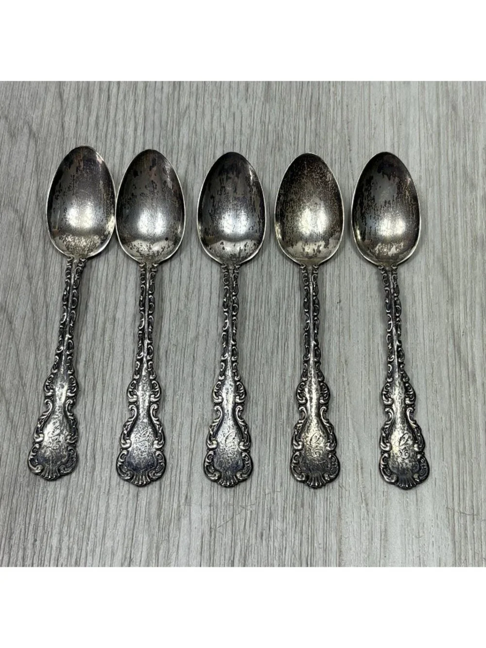 5 - ANTIQUE PAT 1891 STERLING SILVER H. J. HOWE SPOON 5 1/4